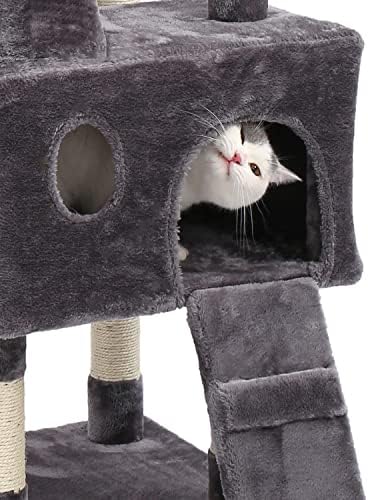DNATS Multi-Level Cat Tree Play House Climber Activity Center Tower Hammock Furniture Scratch