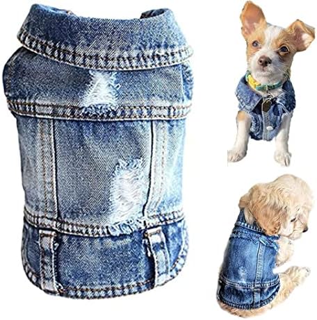 Jaqueta Jeans de cão guagll Roupas de colete de moda respirável para cães pequenos gatos s/m/l