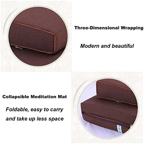 Almofada portátil de meditação de Zabuton com uma bela bolsa, grande bloco de zen retangular e