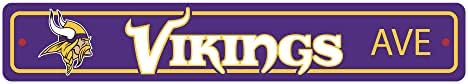 NFL - Minnesota Vikings Team Color Street Sign Décor 4in. X 24in. Leve