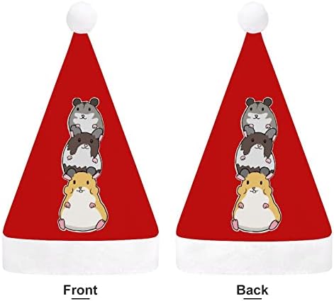 Hamster fofo chapéu de natal chapéus de Natal decorações de árvore de férias decoração de férias para