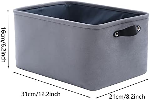 Bincos de armazenamento de veludo Fenqdoou, cestas de armazenamento com alças robustas, caixa de armazenamento