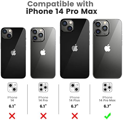 Tensea [2+2pack] Para iPhone 14 Pro Max Privacy Screen Protector com protetor de lente de câmera, 6,7