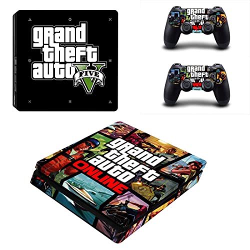 Para PS4 Slim - Game Grand GTA Roubo e Auto PS4 ou PS5 Skin Skin para PlayStation 4 ou 5 Console e
