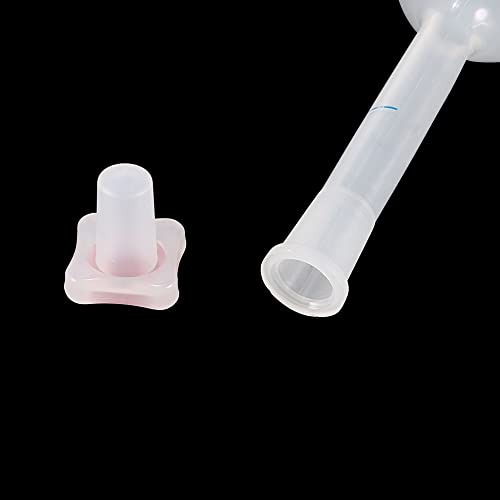 UXCELL 2PCS 50ml Longo Pescoço Longo Plástico transparente Volumétrico Medição Flask Calor para