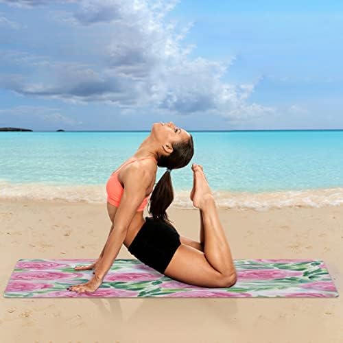 Aquarela Rose Yoga Mat Fitness Fitness & Exercício Fitness Yoga Tapete de ioga para todos os