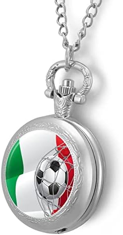 Objetivo do futebol e Itália Bandle Pocket Watch Fashion Numerais Scale Quartz Watch With Chain