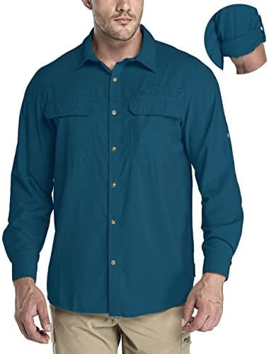 33.000 pés de manga longa masculina Camisa de proteção solar upf 50+ UV Camisas de pesca de resfriamento