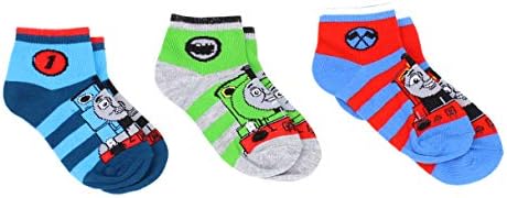 Thomas & Friends Little Boy's 3-Pack Quarter Socks, tamanho do sapato 7-10
