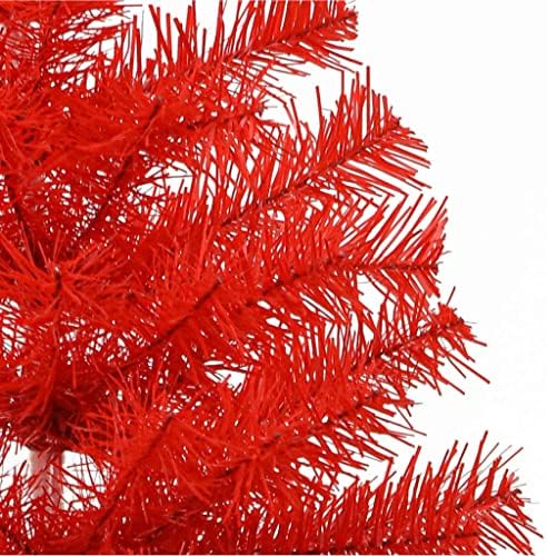 Vidaxl Half Artificial Christmas Tree com suporte vermelho 47,2 PVC