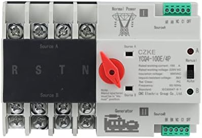 Uncaso YCQ4-100E/4P 63A 100A DIN ATS ATS para PV e Inverter Dual Power Automatic Transfer Seletor Switches Uninterrupted