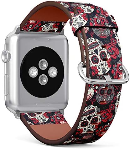 Compatível com a Apple Watch Iwatch Series 5, 4, 3, 2, 1 // Bracelete de substituição de couro macio pulseira