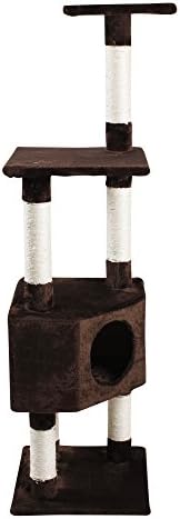 IPET 51 “Inch Phg Tree Condoming Scratching Post Furniture Cat House Cat Cat Tree em Brown