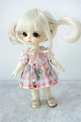 Doll peruca OB11 JD254 5-6 polegadas 13-15 cm de altura rabo de cavalo sintético mohair bjd hair lati