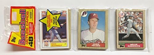 1986 Pacote de rack de beisebol não -opecido de 48 contagem + 1 All Star Comemoration Card - Mike Schmidt Philadelphia