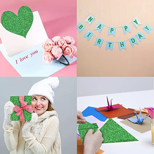 Glitter Cardstock Papel A4, 20 folhas Criativas de cor criativo de papel brilhante