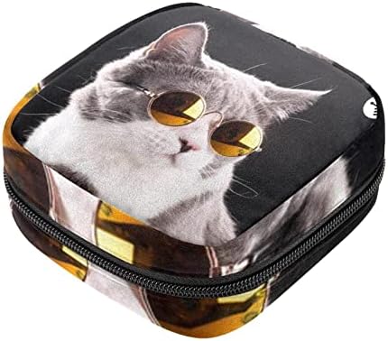 Bolsa de maquiagem britânica de gato shorthair, bolsa de cosméticos, bolsa de higieness portátil para