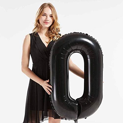 40 polegadas pretas 70 helium jumbo número digital balões, decoração de 70 anos para mulheres ou homens,