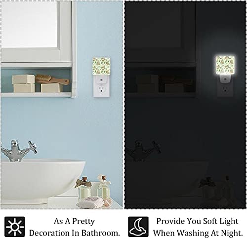 WallDor Cute Sleth e Baby Night Light, Smart Dusk to Dawn Sensor Warm White LED Nightlights for