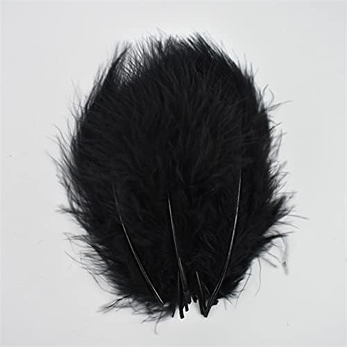 20 PCs Feathers de faisão preto para artesanato decoração de festa de casamento galo de ganso de