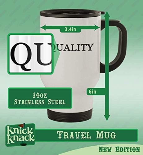 Presentes Knick Knack Get Tot Mutton? - 14oz de caneca de café em aço inoxidável, prata