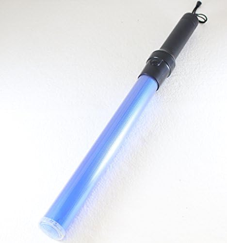 Briteguard: 21 Blue 6 LED Signal Light Baton - estável e piscando - com pulseira