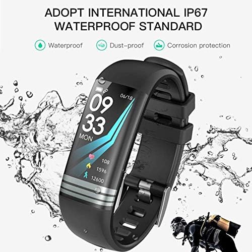 Rastreador de fitness gppzm, relógio inteligente Pedômetro à prova d'água Pulseira com pulseira com monitor Sport