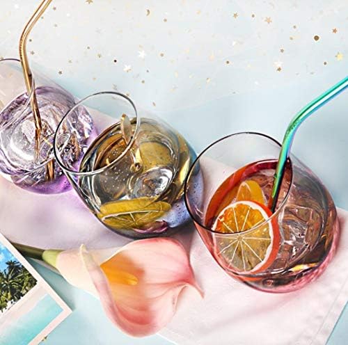 Crystal Glass Starry Big Belly Cup Creative Rainbow Cup Drink Tea Cup Transparent Nordic Star Sky Glass