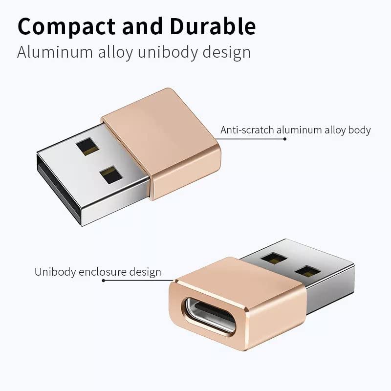Liga de alumínio USB tipo C fêmea para USB 2.0 Um adaptador de carregador de dados masculino para smartphone
