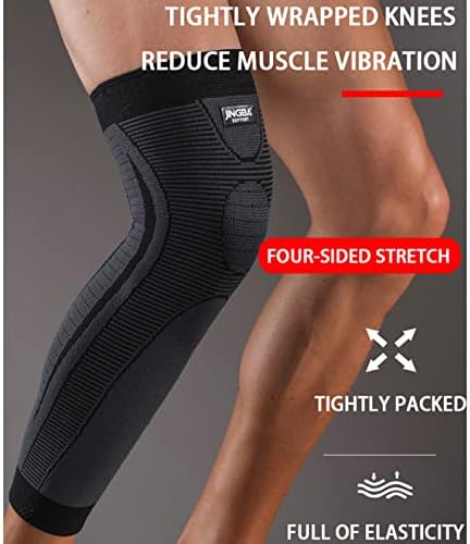 Dexlary ostenta mangas de compressão de compressão de perna cheia longa até os joelhos para homens ciclismo