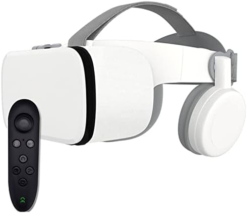 Fone de ouvido nuopaiplus vr, 3D VR Glasses Bluetooth VR Capacete Virtual Reality Headset para smartphone