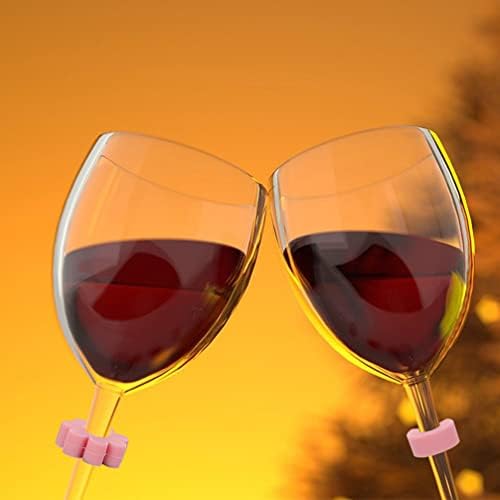 Encândulas de vidro de vinho animado marcador: 16pcs Silicone Drink Tags de copo bebendo identificadores