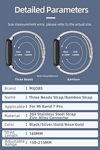 Mi Band 7 Pro Strap, pulseira de metal para Xiaomi Mi Band 7 Pro Smart Wrists Acessórios de substituição