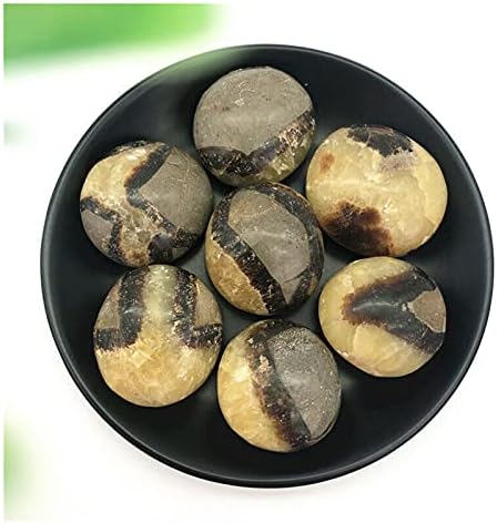 Heeqing AE216 1PC Natural Septarium Septar Palmsy Massage Stones Mineral Apresenta Pedras de Cura e Cristais