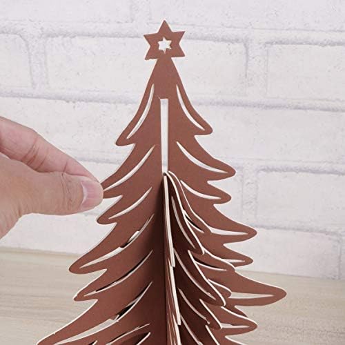 Nuobesty Dining Room Tabel Decor 3d Árvões de Natal Ornamentos de papel de papel de árvore de árvore de árvore