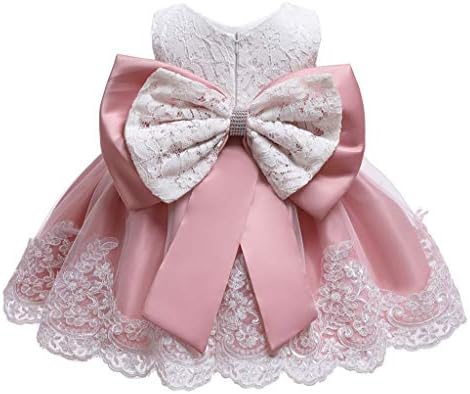 Recém -nascido bebê tule tulle princesa vestido de noiva garotas meninas formal bowknot Baptismo vestido