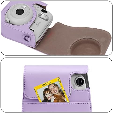 Caixa da câmera Compatível com Fujifilm Instax Mini 11/9/8/ 8+ Câmera instantânea com cinta e bolso ajustáveis