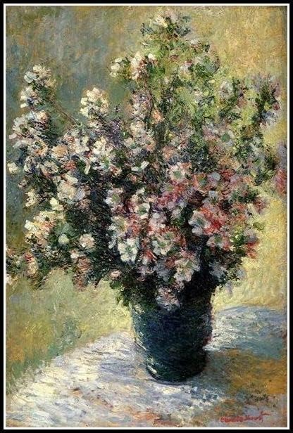 Vaso de flores pintando por kits de pintura de diamante de Claude Monet para adultos, arte de diamantes de