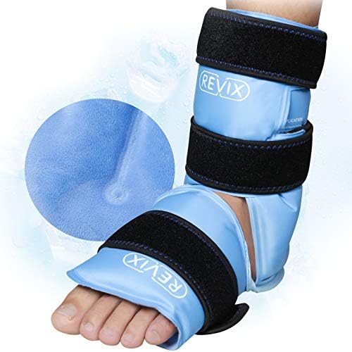 Revix de gelo no tornozelo embrulhado para alívio da dor no pé e lesões nos pés, maços frios de gel reutilizáveis