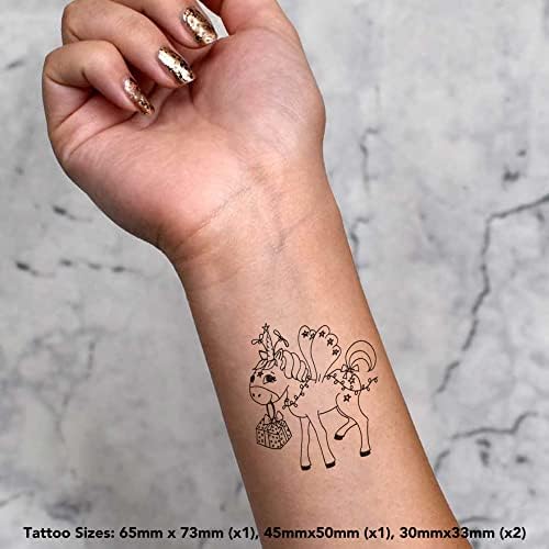 Azeeda grande tatuagem temporária 'unicórnio de Natal'