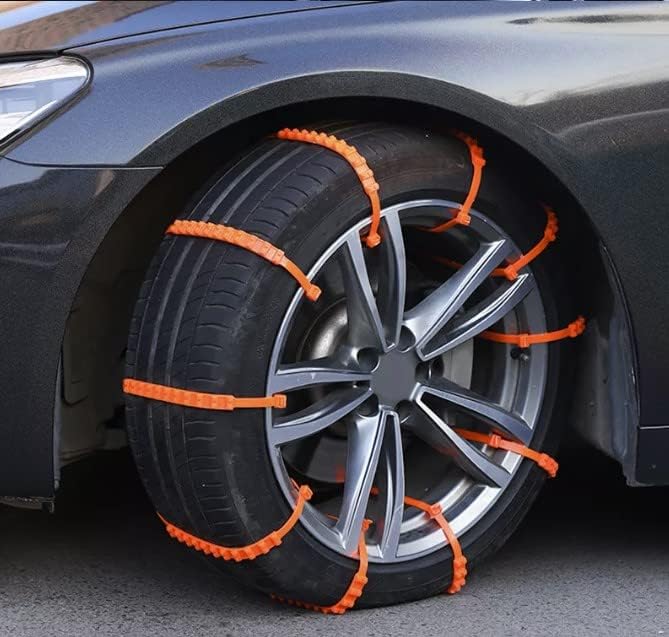 10pcs Reutilizável Anti-neve de carro, universais cadeias de pneus de neve portátil ajustável para carros