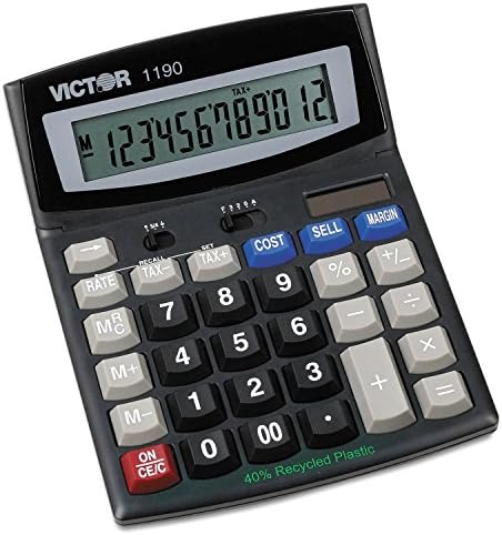 Victor 1190 1190 Calculadora de Desktop Executive, LCD de 12 dígitos