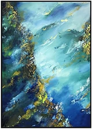 Iuljh Oceano Sea Paintada à mão Pintura a óleo Pintura a óleo Decoração residencial Pintura de arte
