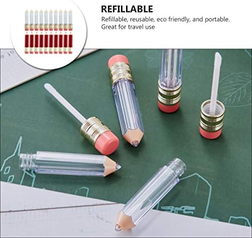 Conjuntos de esfoliações doiTool 20pcs mini reutilizáveis ​​recipientes de brilho labial vazios em forma