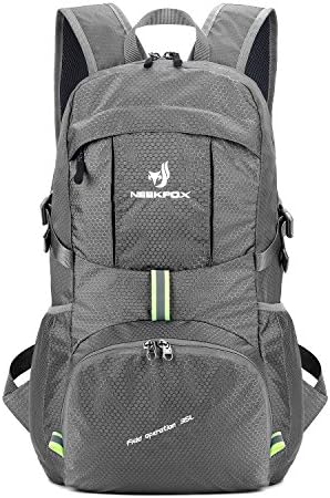 NEEKFOX Lightweight Packable Travel Hucking Backpack Daypack, 35L Backpack de camping dobrável,