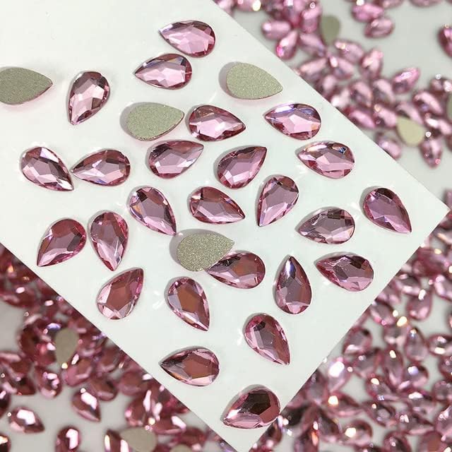100pcs Nail Art rosa vidro rhniesntones para artesanato de unhas de moda diy sparkle rink série