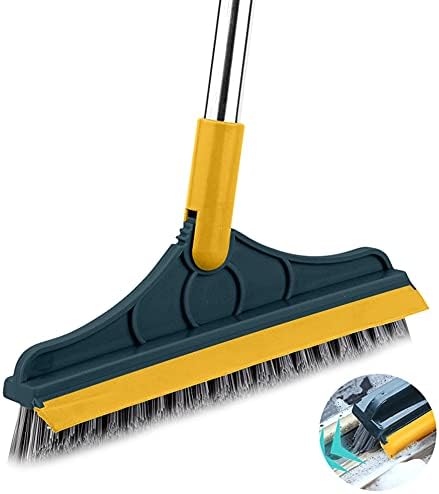 escova de esfoliação do piso ikasus com alça longa, raspagem de 2 polegadas e pincel e escova ajustável em