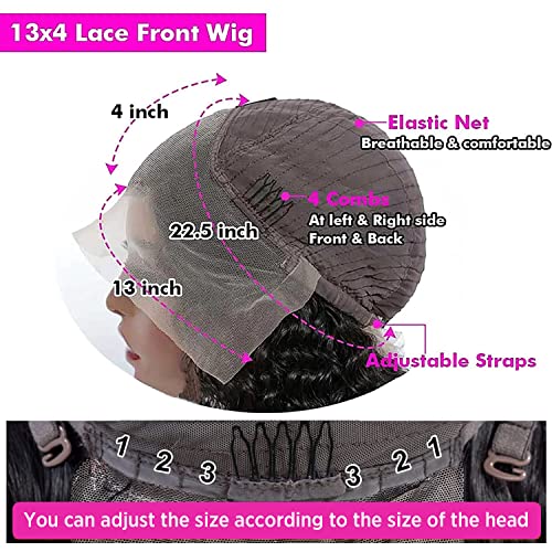 MUABY Ondas corporais Lace Front Wigs Human Human Human Pré -arranhado 13x4 HD Transparente Lace