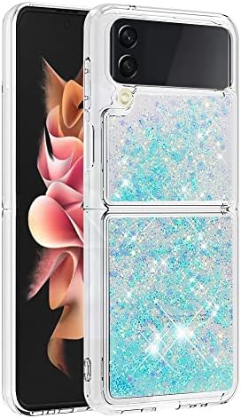 Ivy Z Flip4 e capa TPU para Samsung Z Flip 4 Case [Anti-Fingerprint] [resistente à Scrathc] [Touch suave]-azul