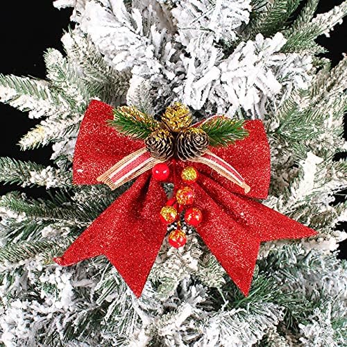 Pingente de Natal gravata borboleta floco de neve arco de natal árvore de natal suprimentos de decoração